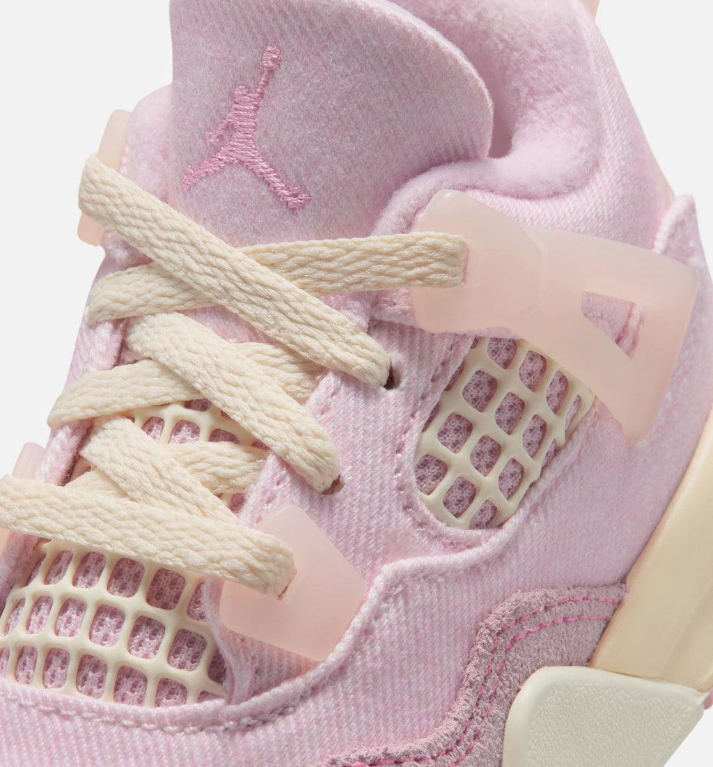 Air Jordan 4 Retro Pink Pearl and Iced Carmine Infant & Toddler Sneakers - Iced Carmine / Coconut Milk / Anthracite / Muslin / Pinksicle