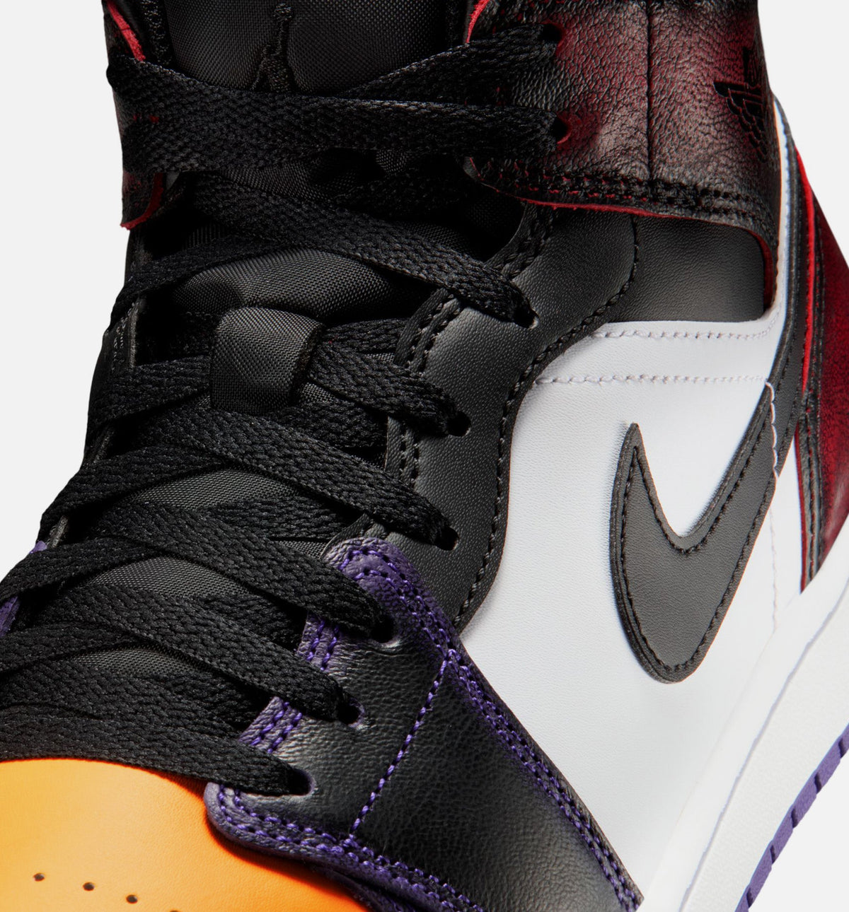 Air Jordan 1 Mid SE Men's Sneakers - True Red / White / Court Purple / Black