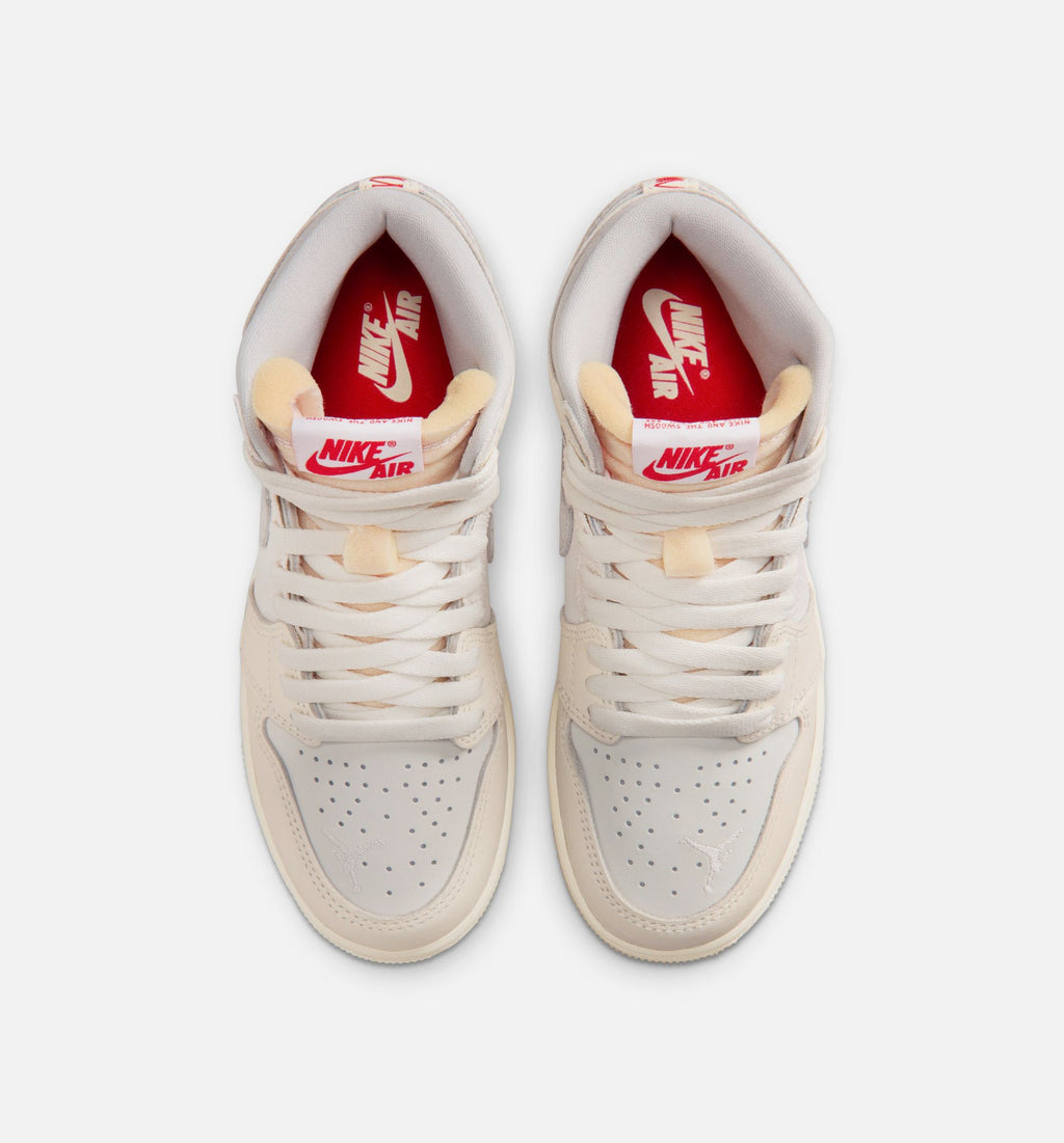 Air Jordan 1 Retro High OG Grade School Sneakers - Sail / University Red / Pale Ivory / Coconut Milk / Phantom