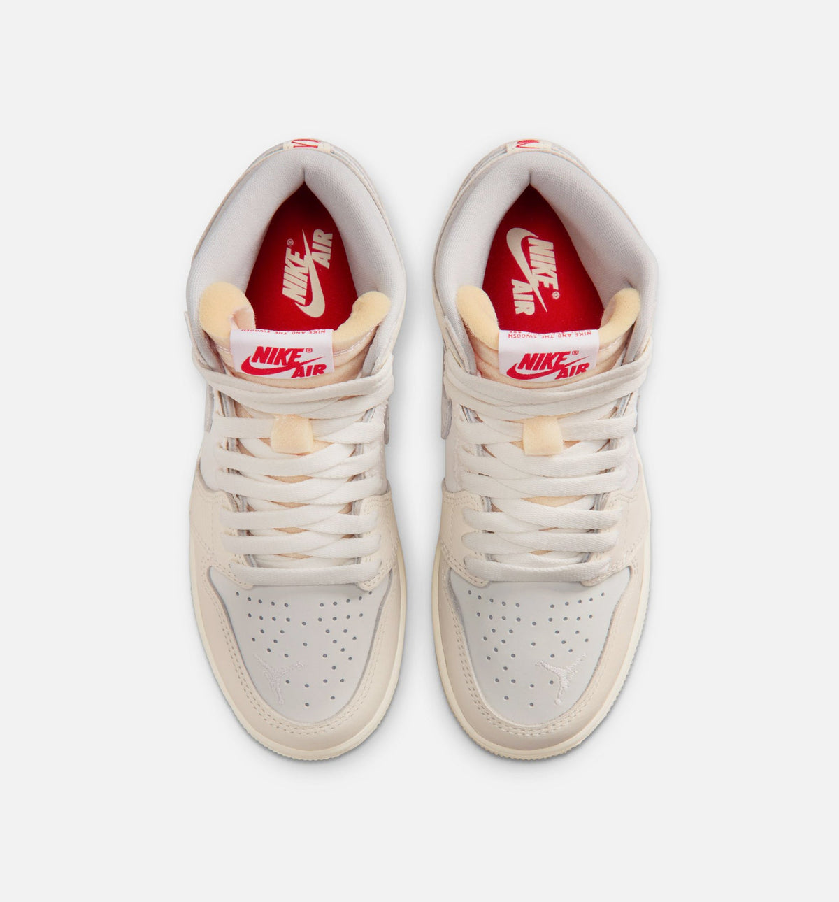 Air Jordan 1 Retro High OG Grade School Sneakers - Sail / University Red / Pale Ivory / Coconut Milk / Phantom