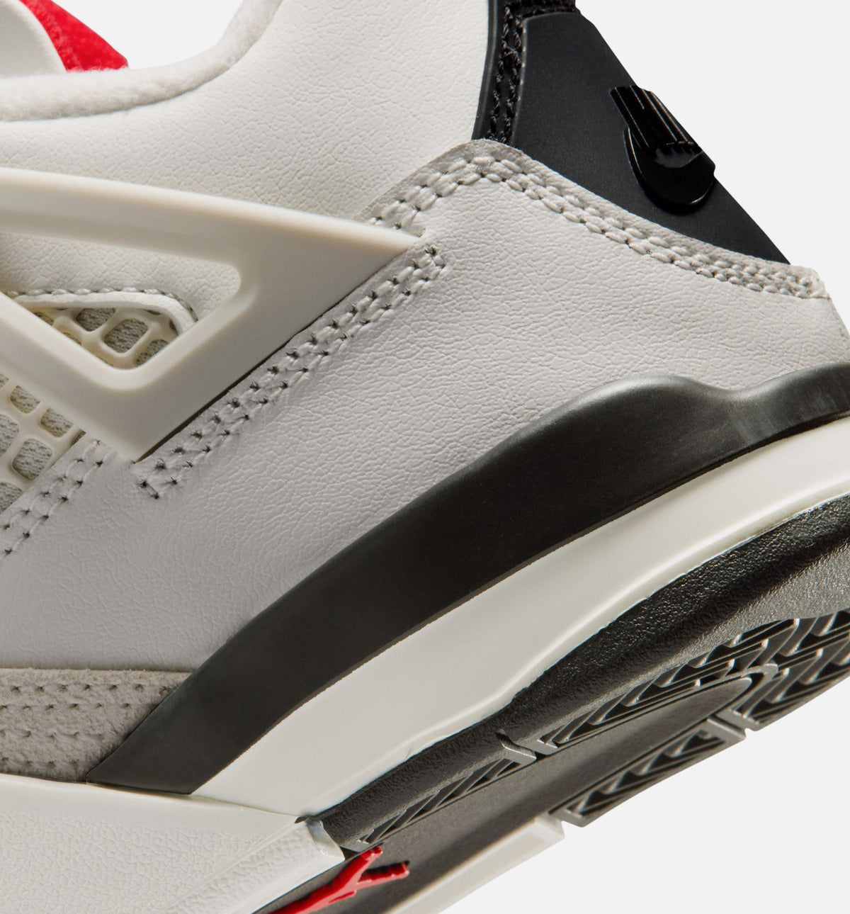 Air Jordan 4 Retro Flight Club Preschool Sneakers - Sail / Black / University Red