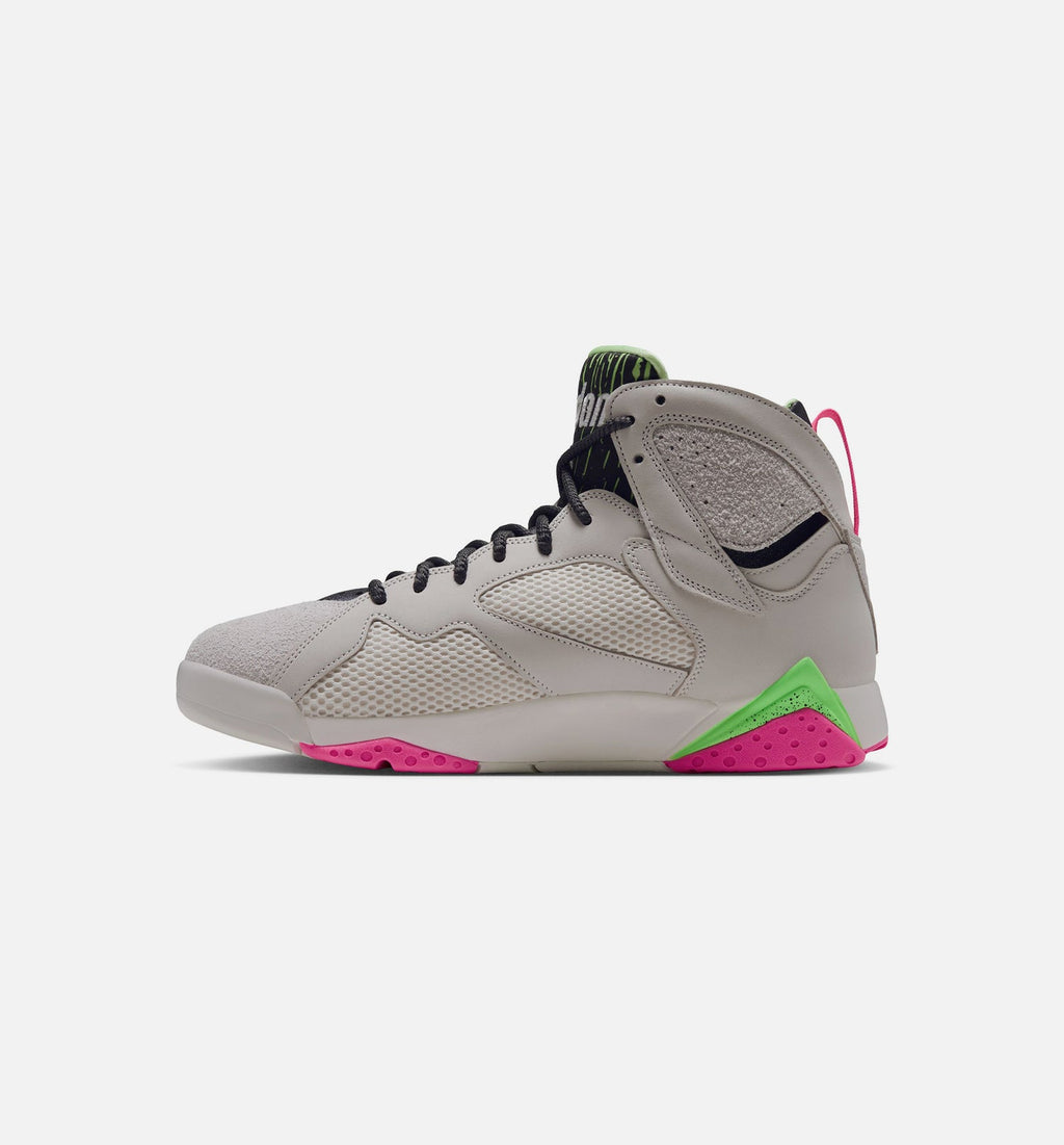 Air Jordan 7 Retro Tennis Day Men's Sneakers - Phantom / Lime Blast / Pink Blast / Anthracite