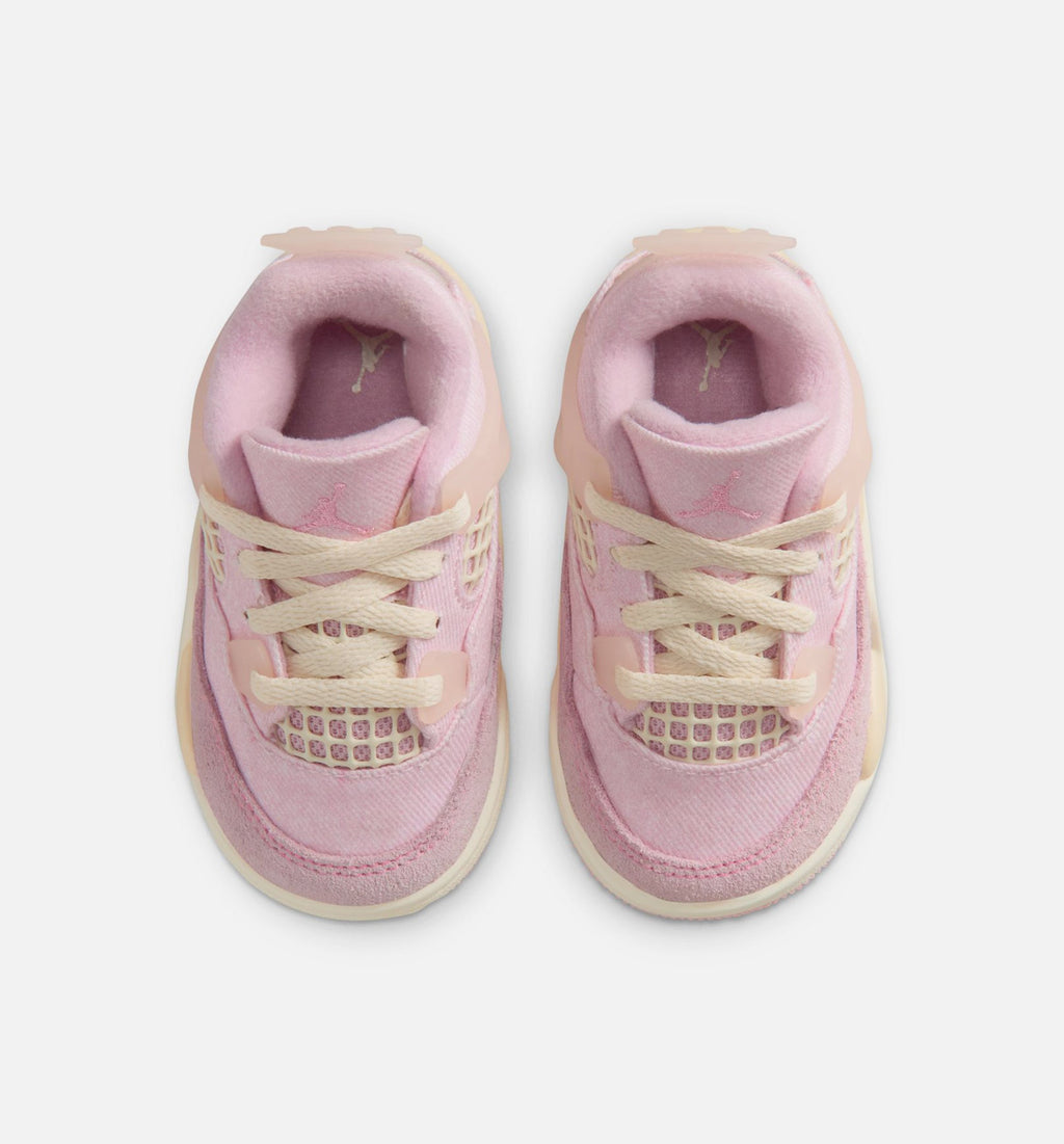 Air Jordan 4 Retro Pink Pearl and Iced Carmine Infant & Toddler Sneakers - Iced Carmine / Coconut Milk / Anthracite / Muslin / Pinksicle
