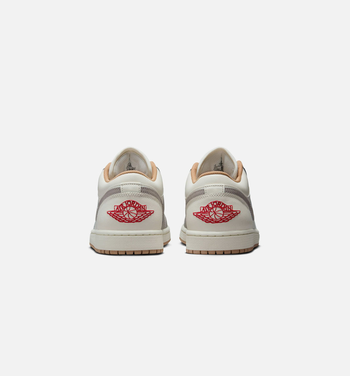 Air Jordan 1 Low Men's Sneakers - Sail / Fire Red / College Grey / Hemp