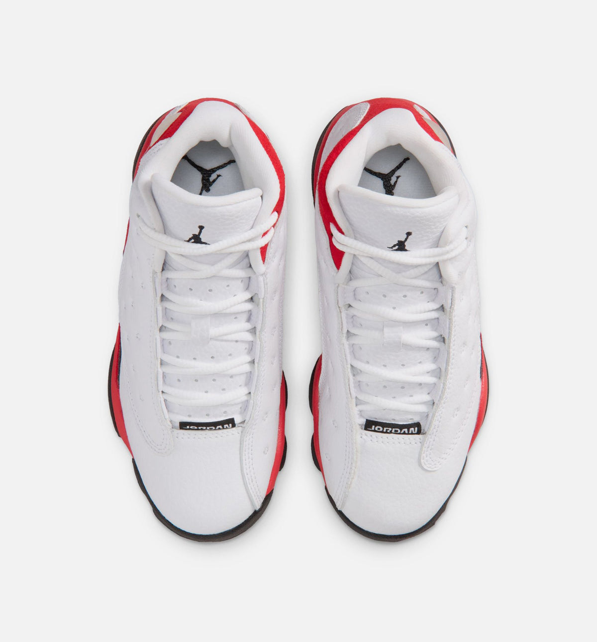 Air Jordan 13 Retro White and University Red Preschool Sneakers - White / Black / True Red