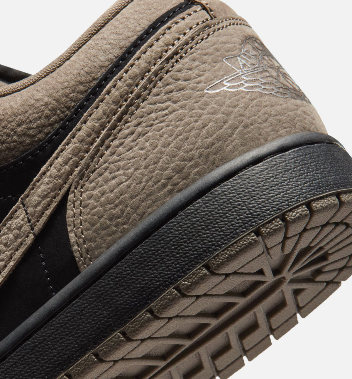 Air Jordan 1 Low SE Men's Sneakers - Black / Olive Grey / Light Wild Mango