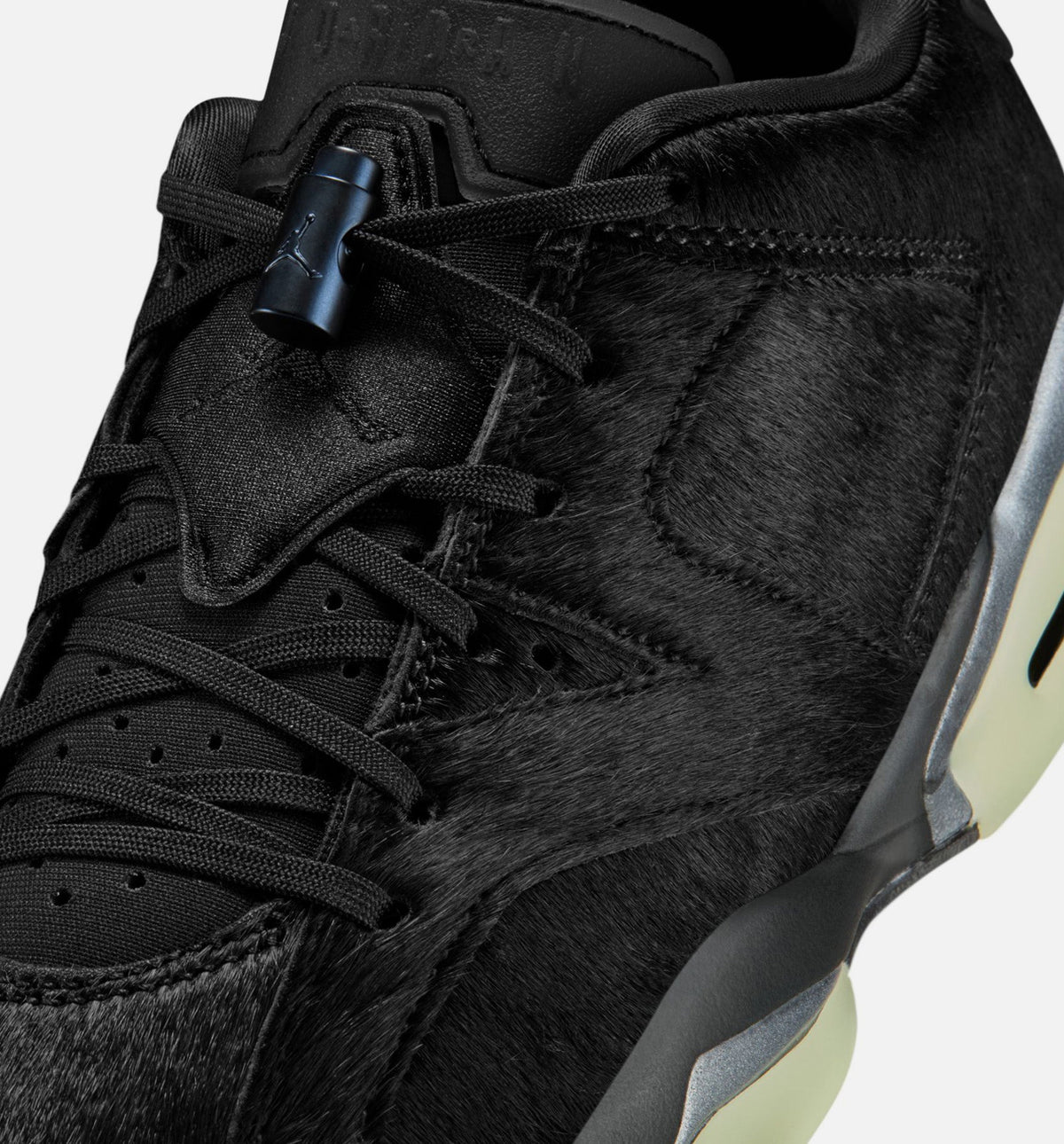 Air Jordan 6 Retro Low Blackout Women's Sneakers - Black