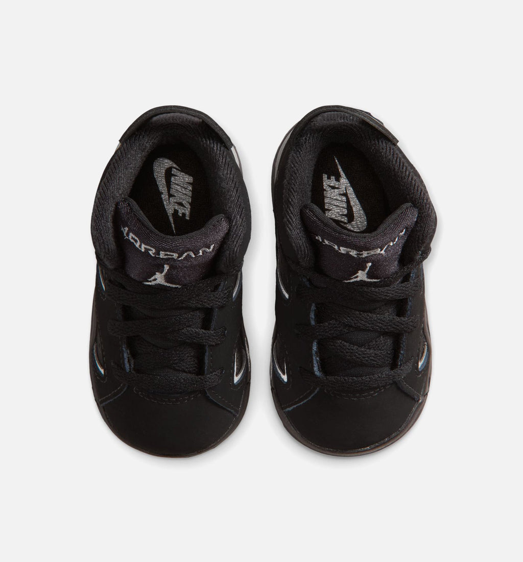 Air Jordan 6 Cap & Gown Infant & Toddler Sneakers - Black / Reflective Silver