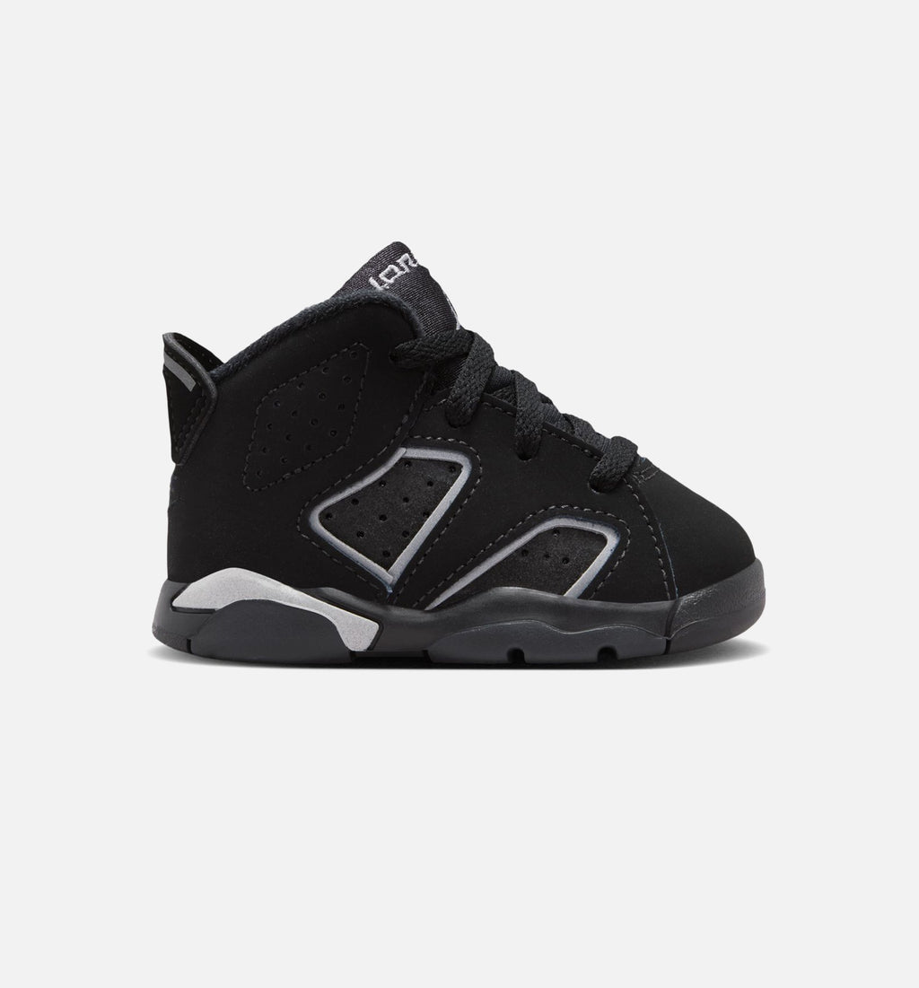 Air Jordan 6 Cap & Gown Infant & Toddler Sneakers - Black / Reflective Silver