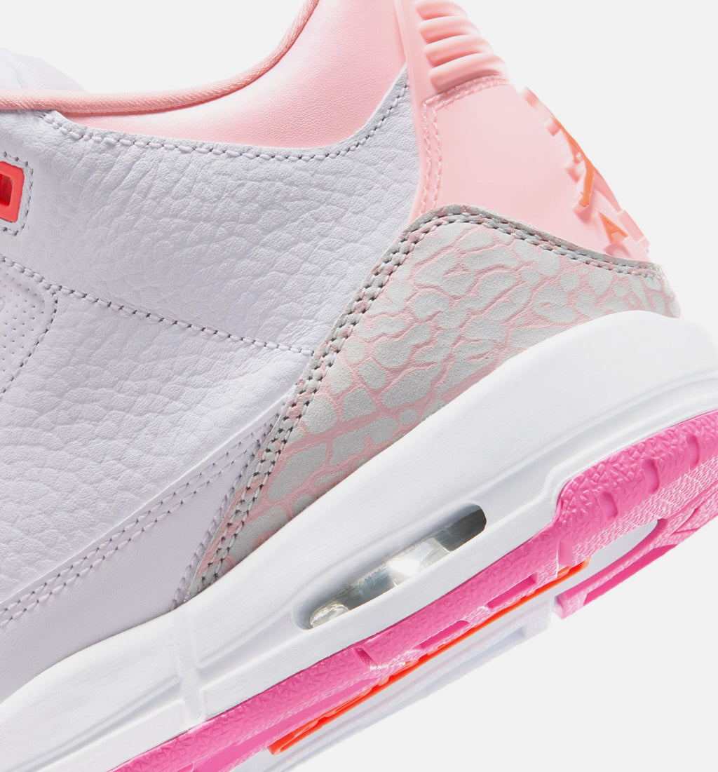 Air Jordan 3 Retro Spring Flowers Grade School Sneakers - Pearl Pink / Pink Bloom / Pink Glow / Hyper Orange