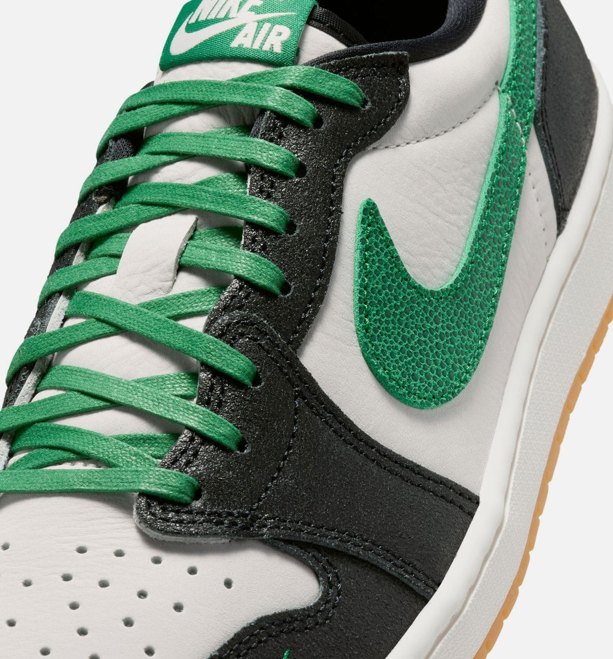 Air Jordan 1 Retro Low OG Men's Sneakers - Phantom / Pine Green / Black