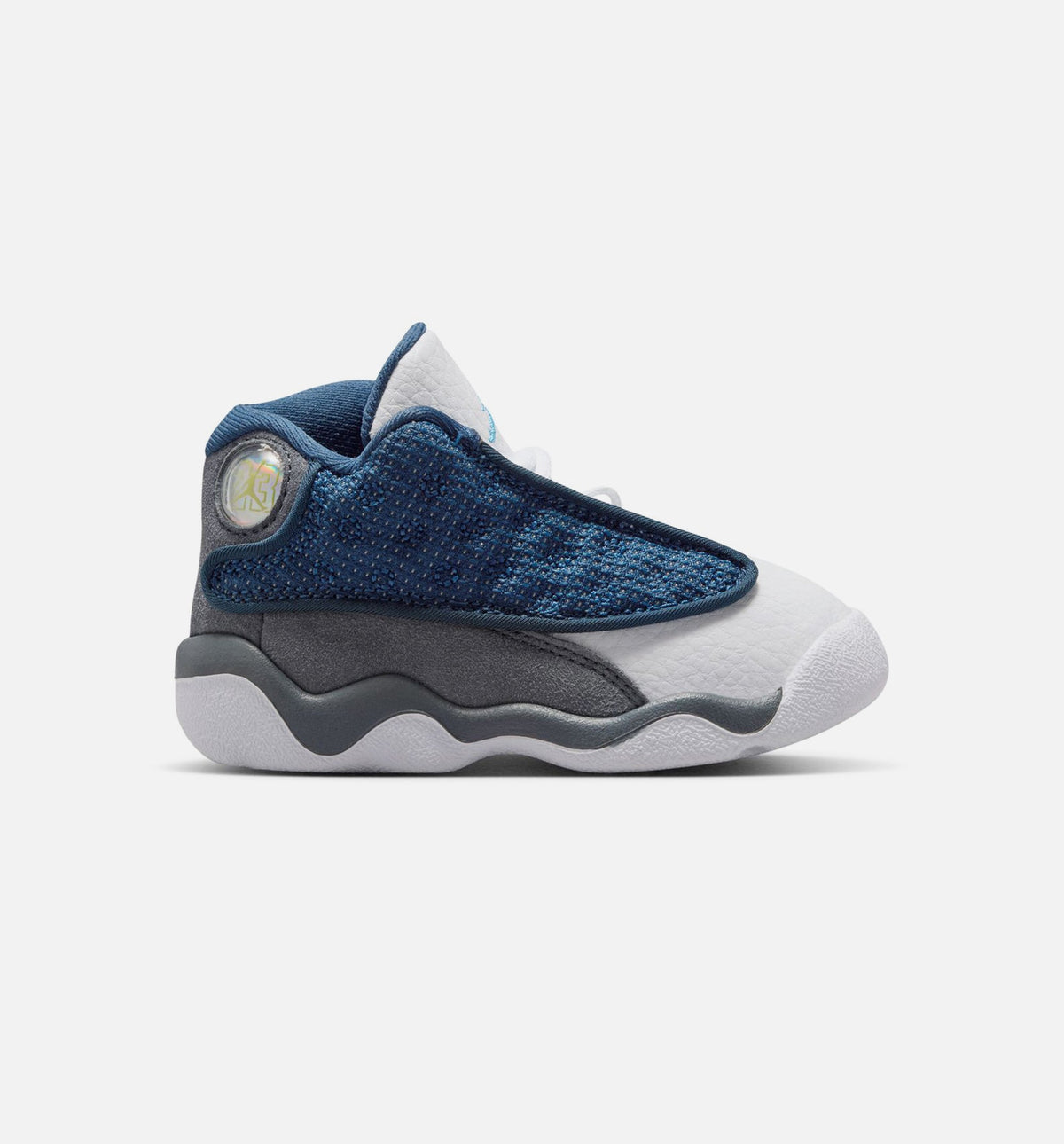 Air Jordan 13 Retro Navy and Flint Grey Infant & Toddler Sneakers - Navy / University Blue / Flint Grey / White