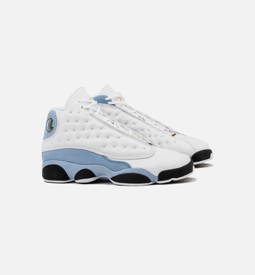 Air Jordan 13 Retro Blue Grey Grade School Sneakers - White / Blue Grey / Black / Yellow Ochre
