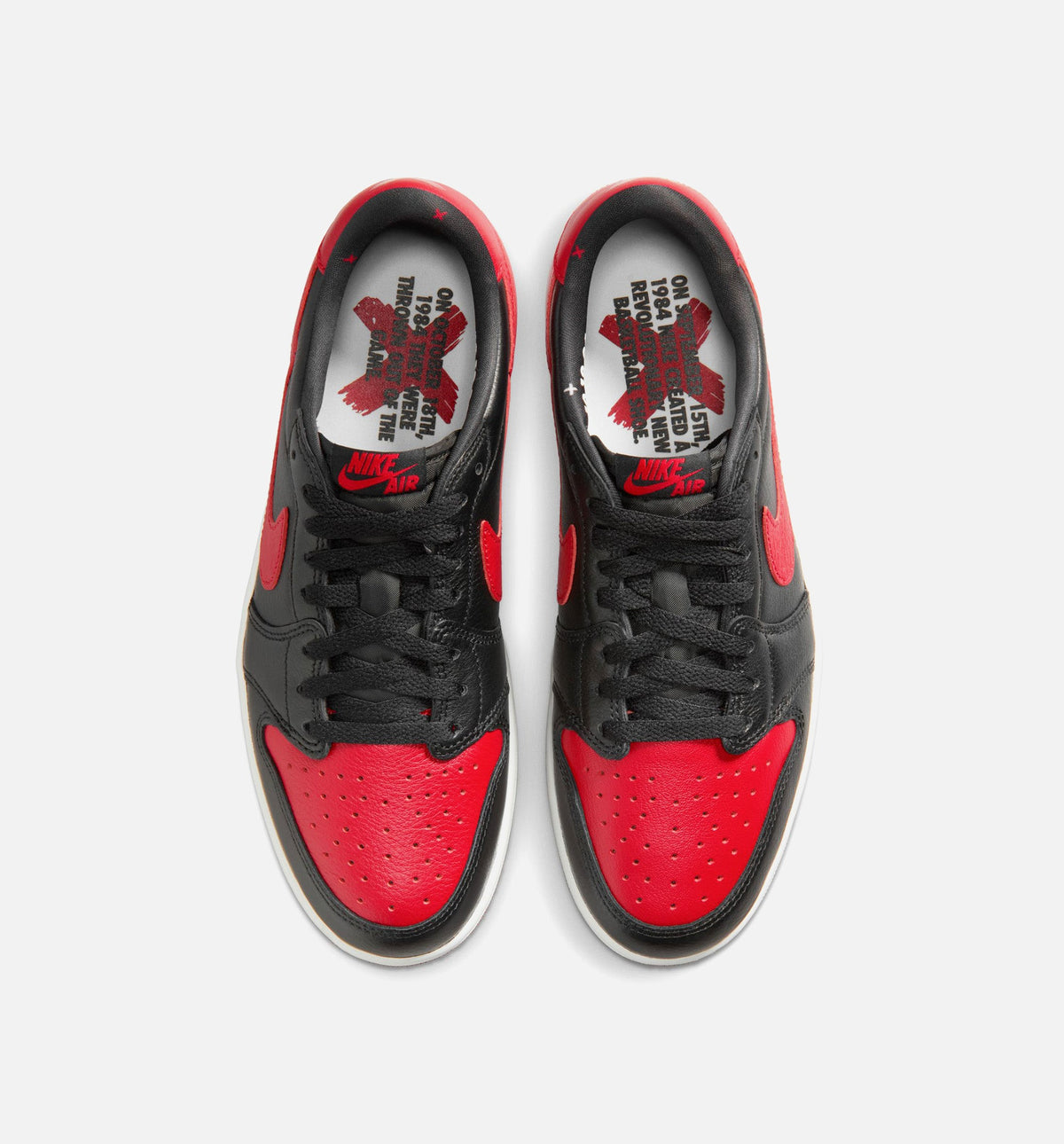 Air Jordan 1 Retro Low OG Banned Men's Sneakers - Black / Black / Varsity Red / Summit White