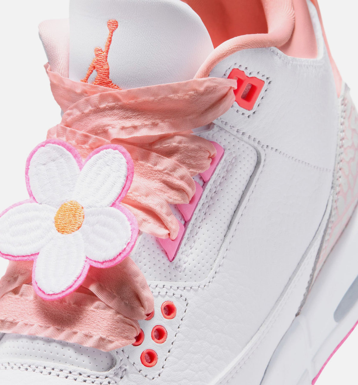 Air Jordan 3 Retro Spring Flowers Grade School Sneakers - Pearl Pink / Pink Bloom / Pink Glow / Hyper Orange