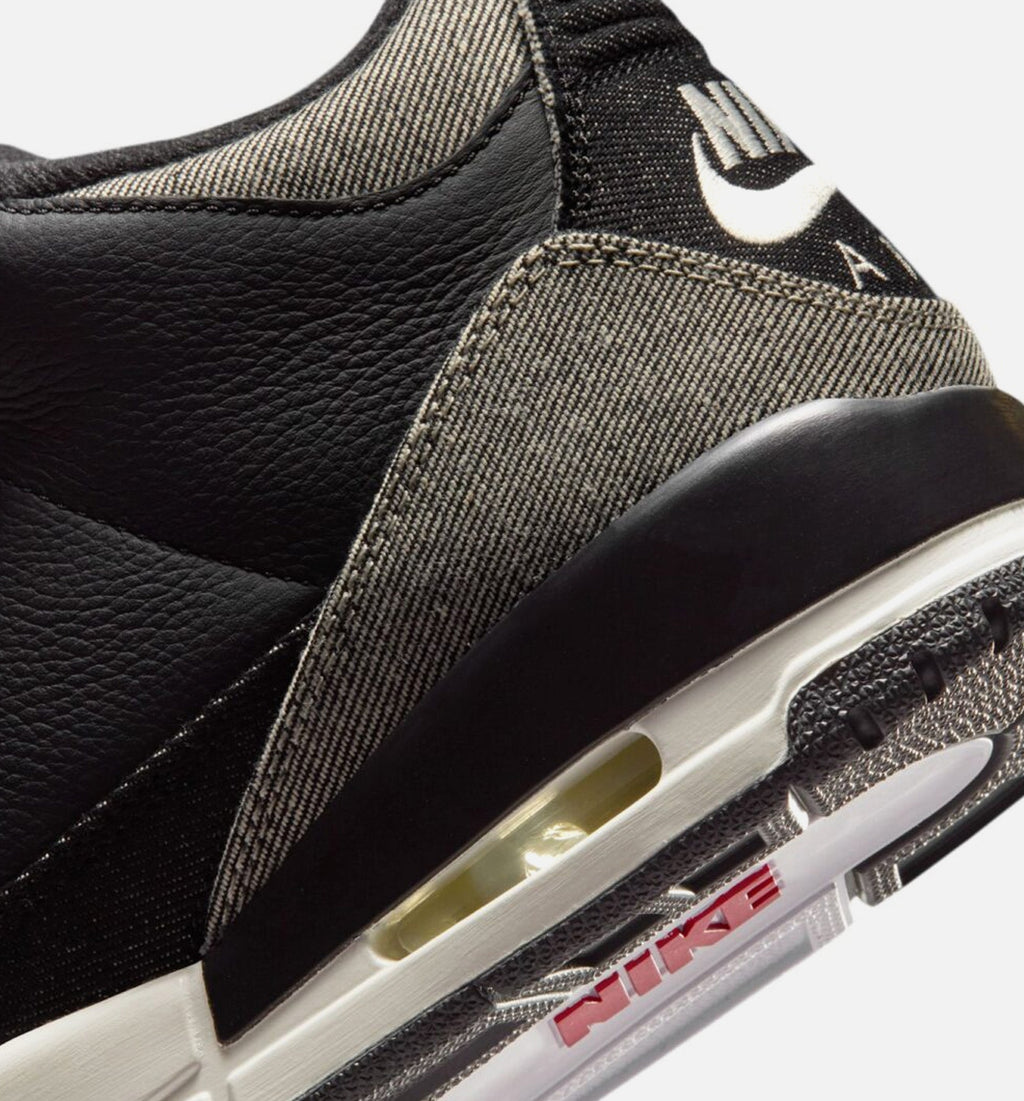 Air Jordan 3 x Levi's Denim Black Gym Red Men's Sneakers - Denim / Black / Gym Red