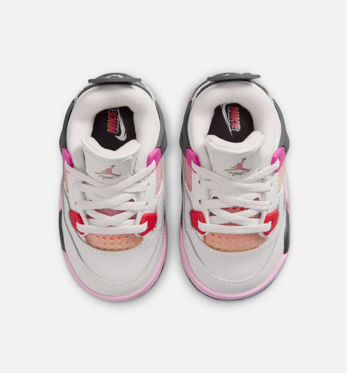 Air Jordan 4 Retro Comic Infant & Toddler Sneakers - Off White / Fire Pink / Anthracite