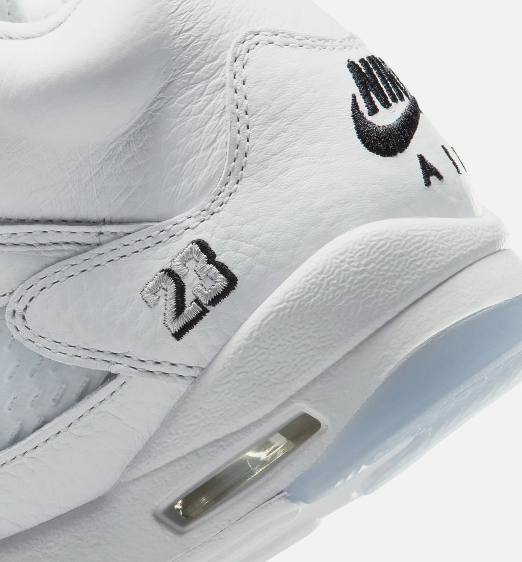 Air Jordan 5 Retro OG White Metallic Grade School Sneakers - White / Black / Metallic Silver