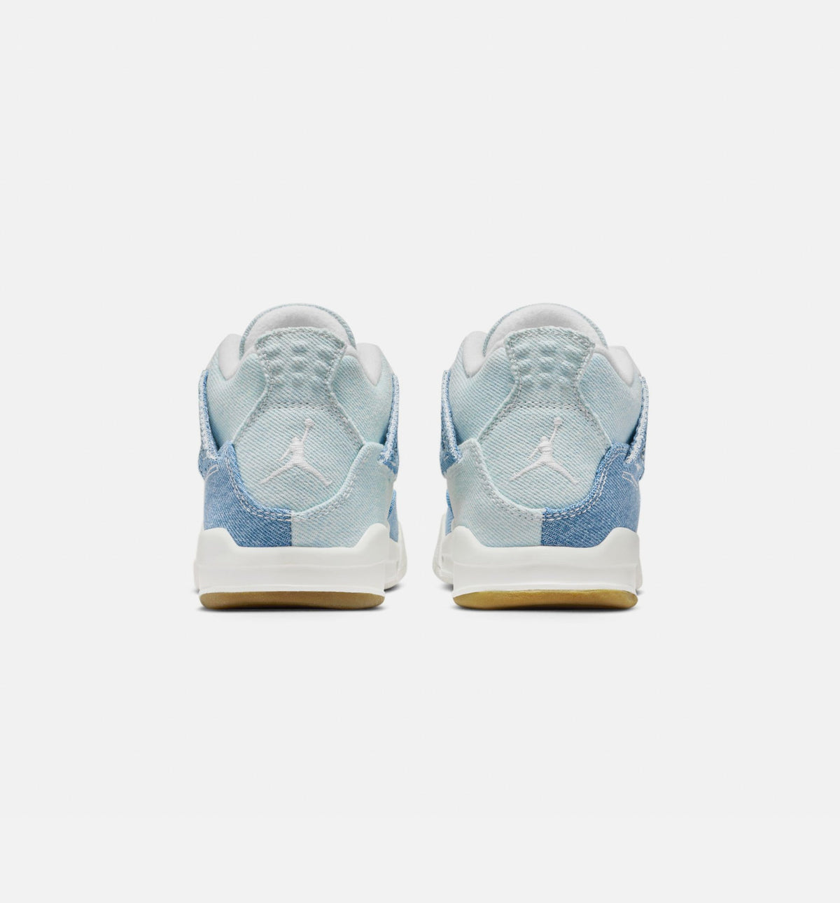 Air Jordan 4 Retro Worn Blue Preschool Sneakers - Sail / Worn Blue / Metallic Gold