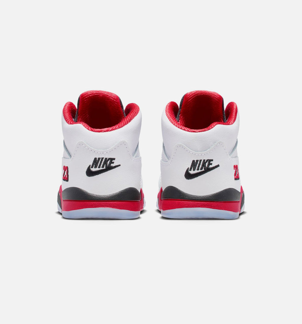 Air Jordan 5 Retro Fire Red Infant & Toddler Sneakers - Fire Red / White