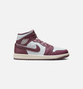 Air Jordan 1 Mid Sky J Mauve Women's Sneakers - Pure Platinum / Sky J Mauve / Sail