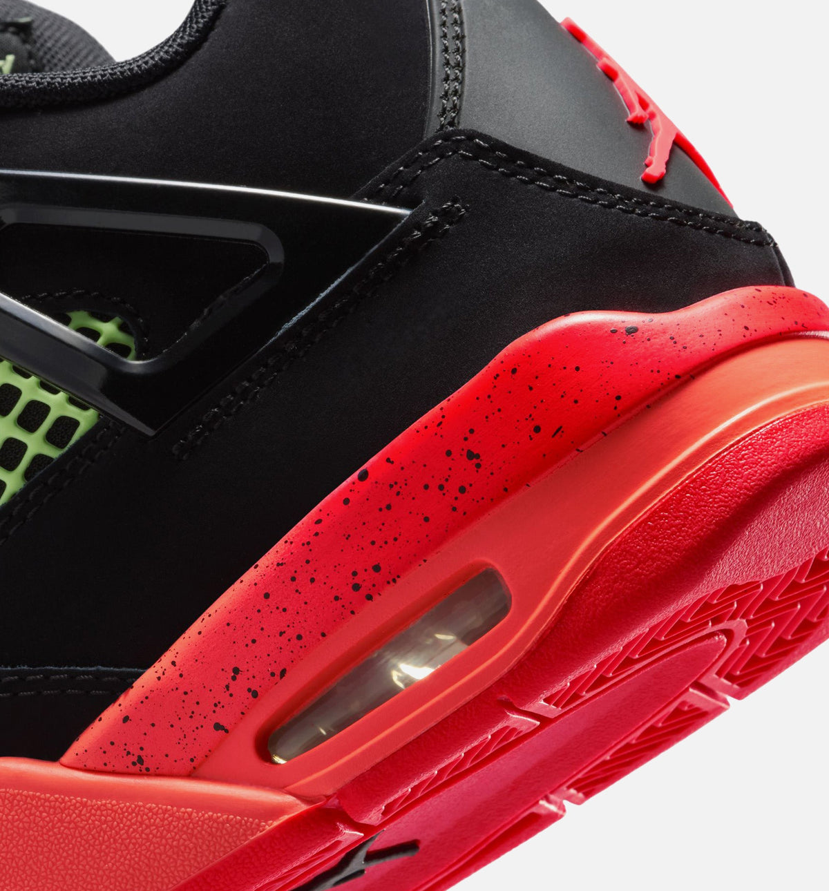 Air Jordan 4 Retro Black Infrared 23 Grade School Sneakers - Black / Infrared 23 / Bright Mango