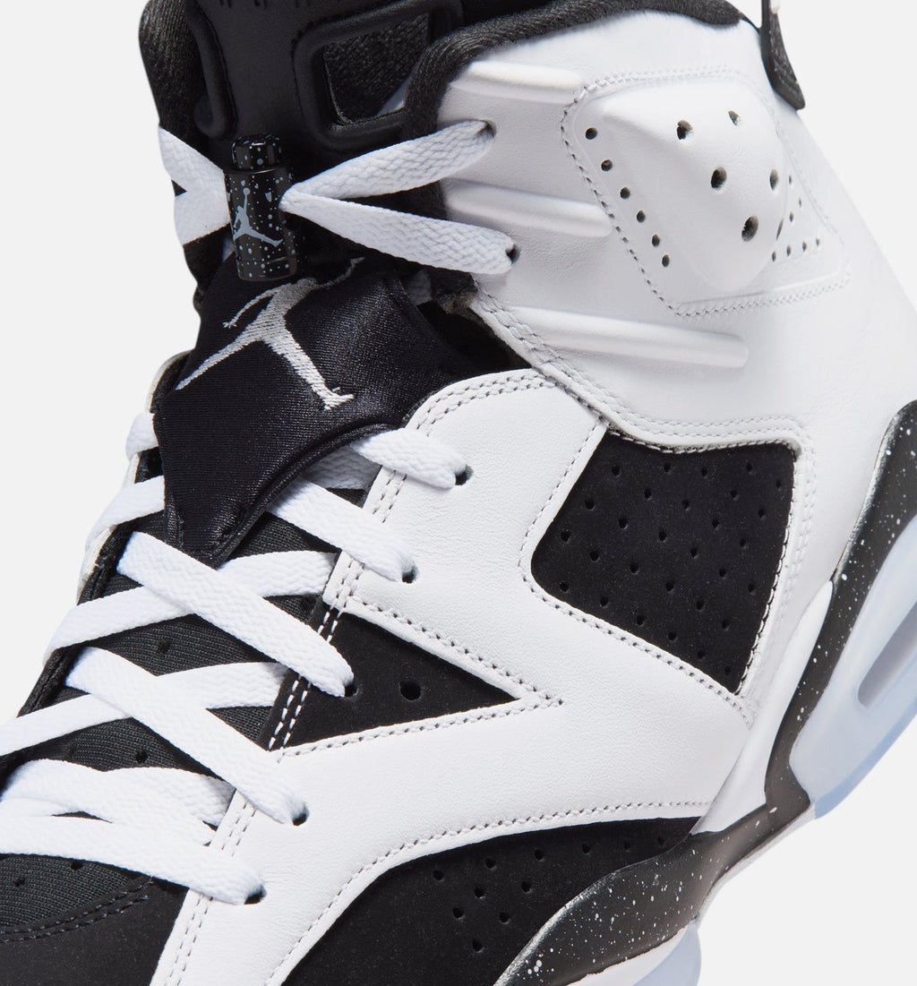 Air Jordan 6 Retro Black and White Men's Sneakers - Black / White