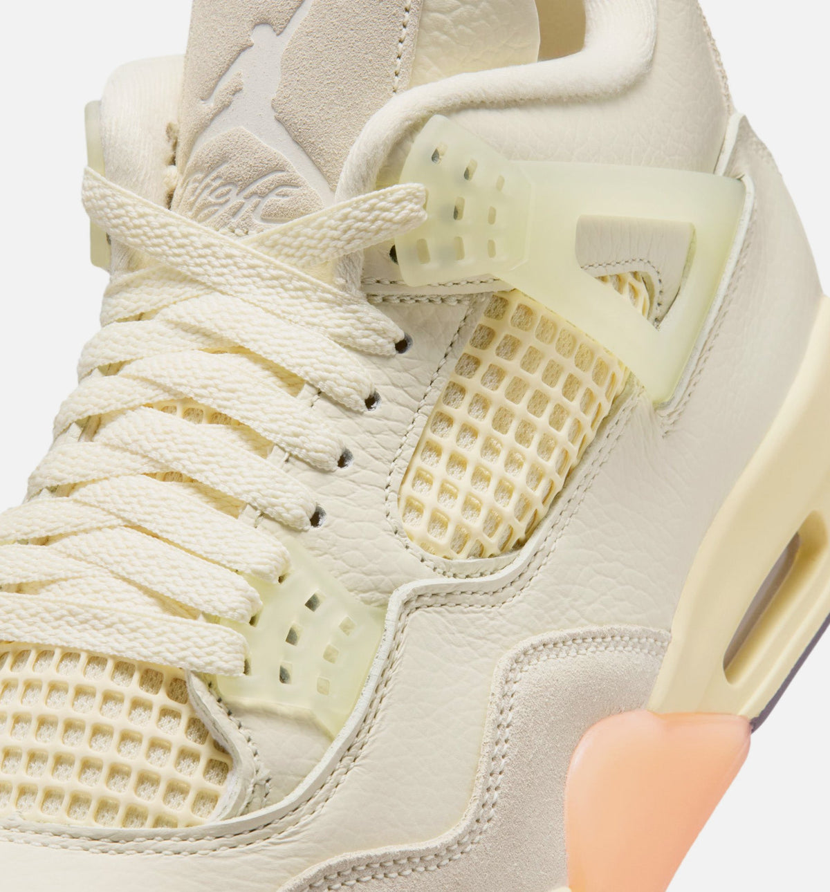 Air Jordan 4 Retro Birds of Paradise Women's Sneakers - Coconut Milk / Metallic Gold / Muslin / Bright Mango / Sundial / Black