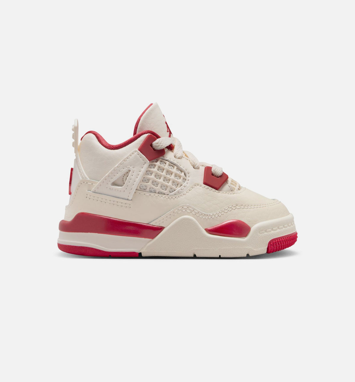 Air Jordan 4 Retro Valentine's Day Infant & Toddler Sneakers - Pale Ivory / Sierra Red / Tough Red