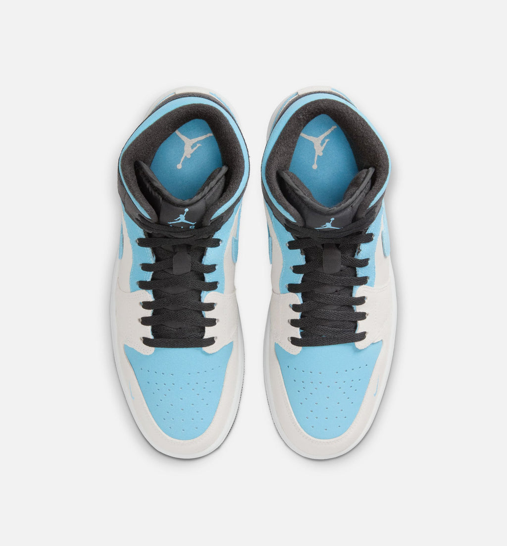 Air Jordan 1 Mid SE Men's Sneakers - Summit White / Blue Chill / Black