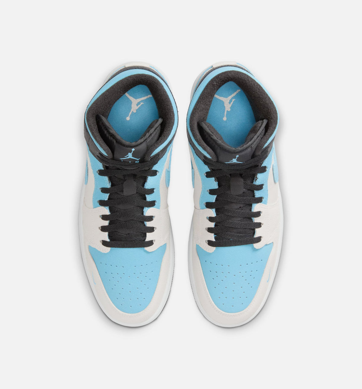 Air Jordan 1 Mid SE Men's Sneakers - Summit White / Blue Chill / Black