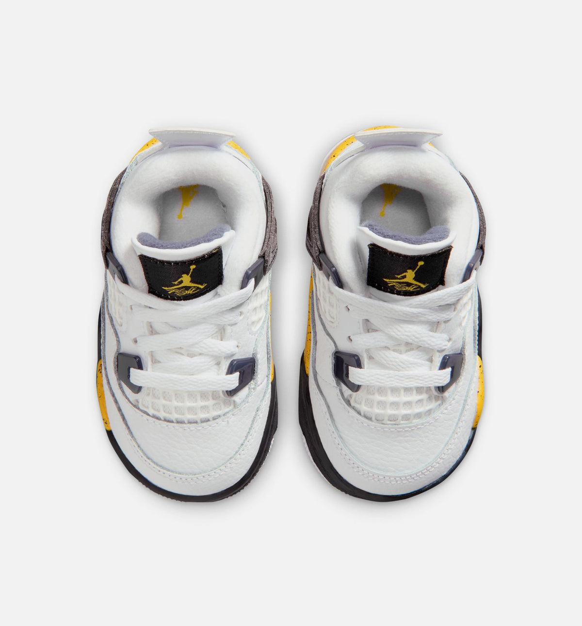 Air Jordan 4 Retro Rare Air Tour Yellow Infant & Toddler Sneakers - White / Dark Blue Grey / Black / Tour Yellow