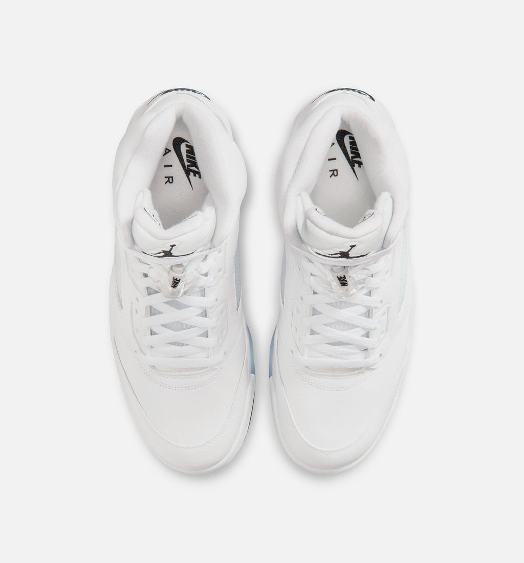 Air Jordan 5 Retro OG White Metallic Men's Sneakers - White / Metallic Silver / Black