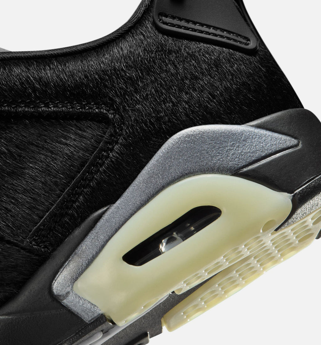 Air Jordan 6 Retro Low Blackout Women's Sneakers - Black