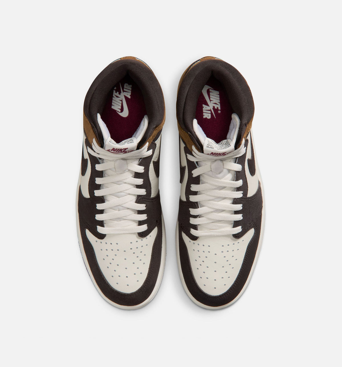 Air Jordan 1 Retro High OG Love Letter Men's Sneakers - Shadow Brown / Team Red / Light British Tan