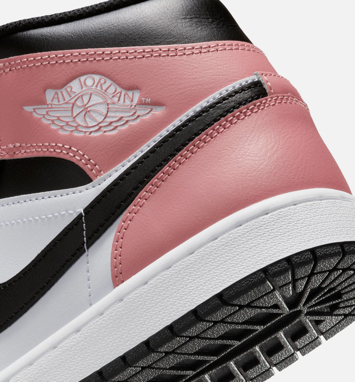 Air Jordan 1 Mid Men's Sneakers - White / Rust Pink / Black
