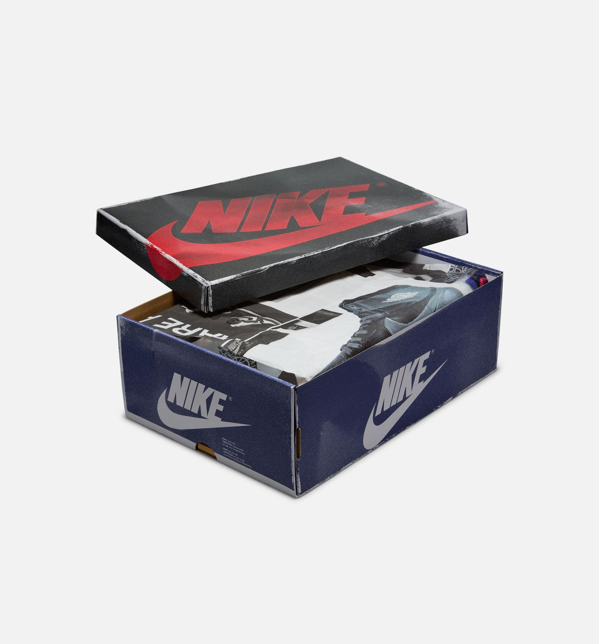 Air Jordan 1 Retro High OG Rare Air Men's Sneakers - White / Black / Neutral Grey / Deep Royal Blue