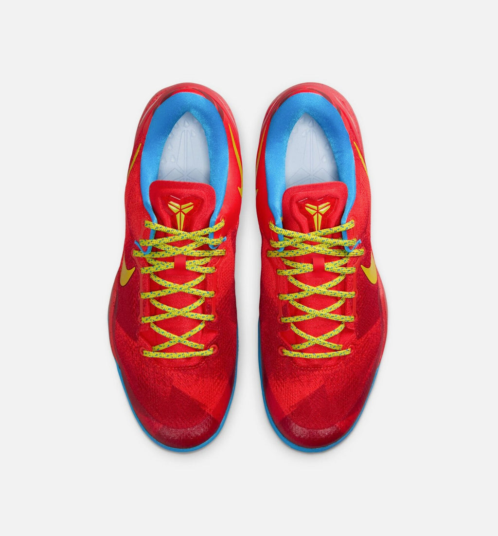 Kobe VIII Protro Year Of The Horse Men's Sneakers - Light Crimson / Vivid Blue / Bright Citron