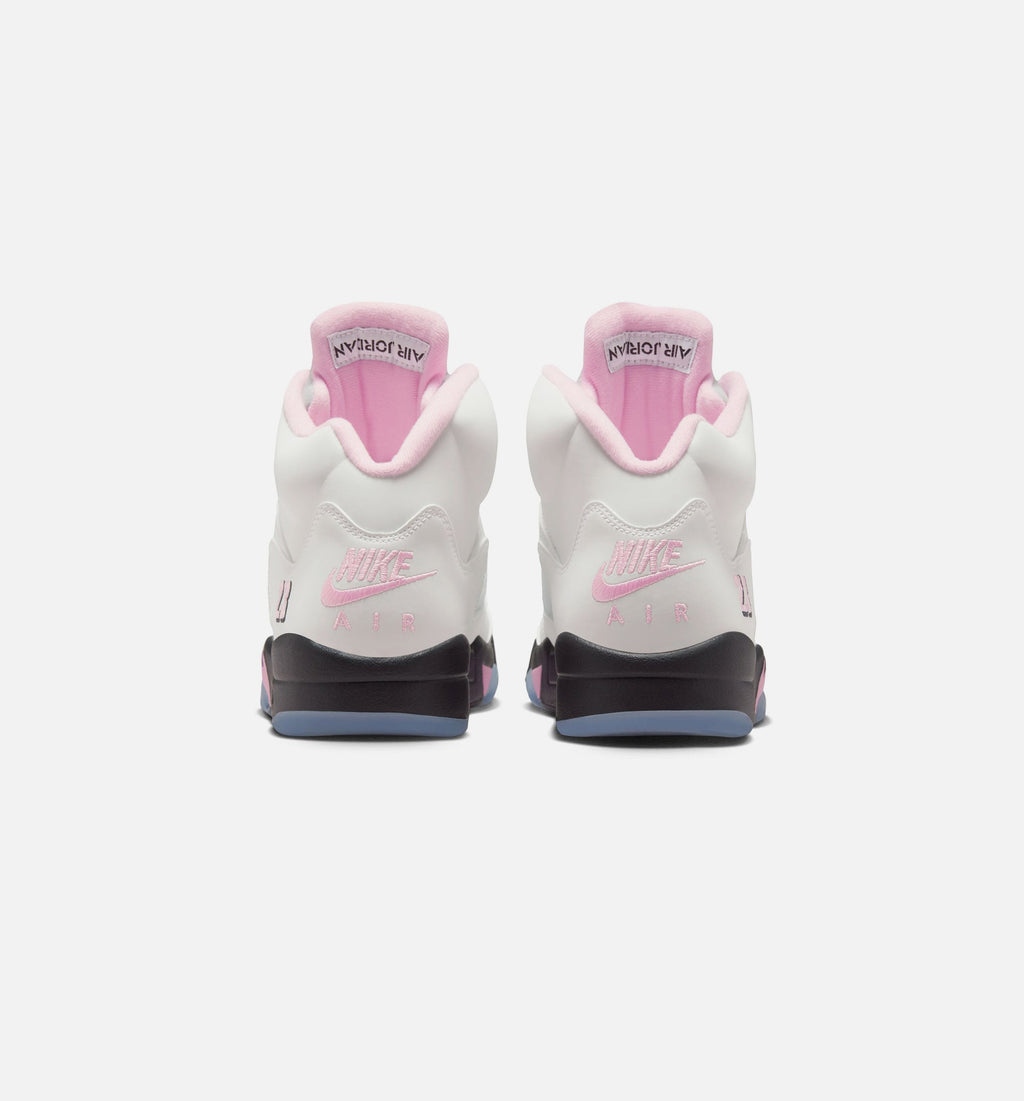 Air Jordan 5 Retro Medium Soft Pink Men's Sneakers - White / Soft Pink / Black