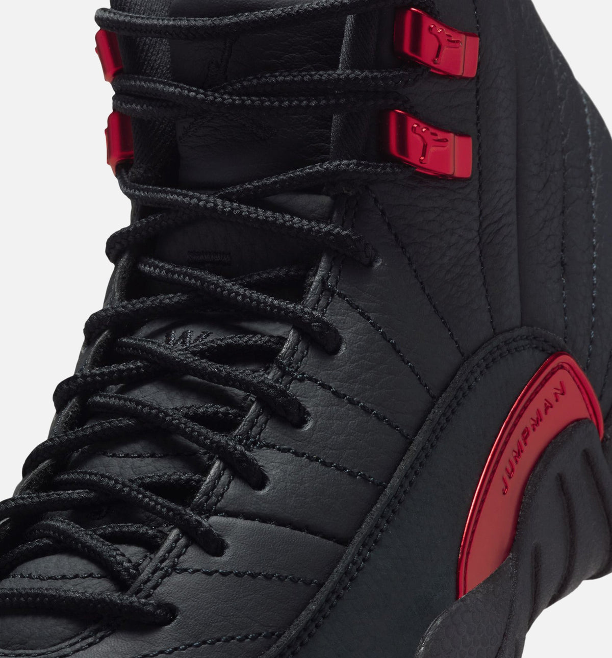 Air Jordan 12 Retro Bloodline Grade School Sneakers - Black / Varsity Red