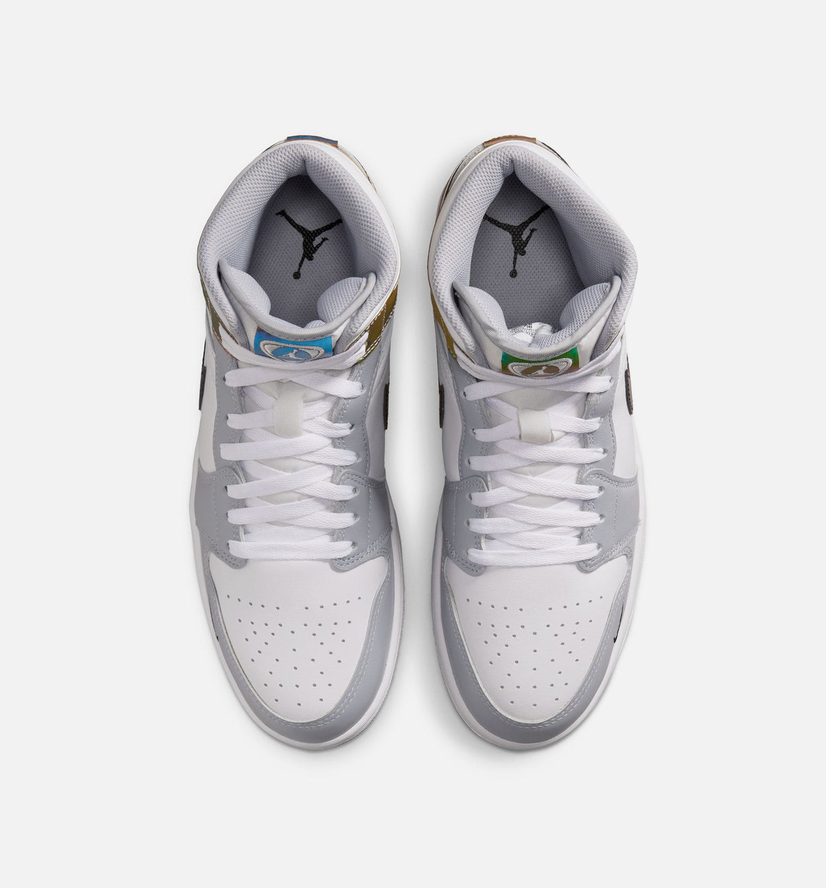 Air Jordan 1 Mid SE Men's Sneakers - Black / White / Wolf Grey
