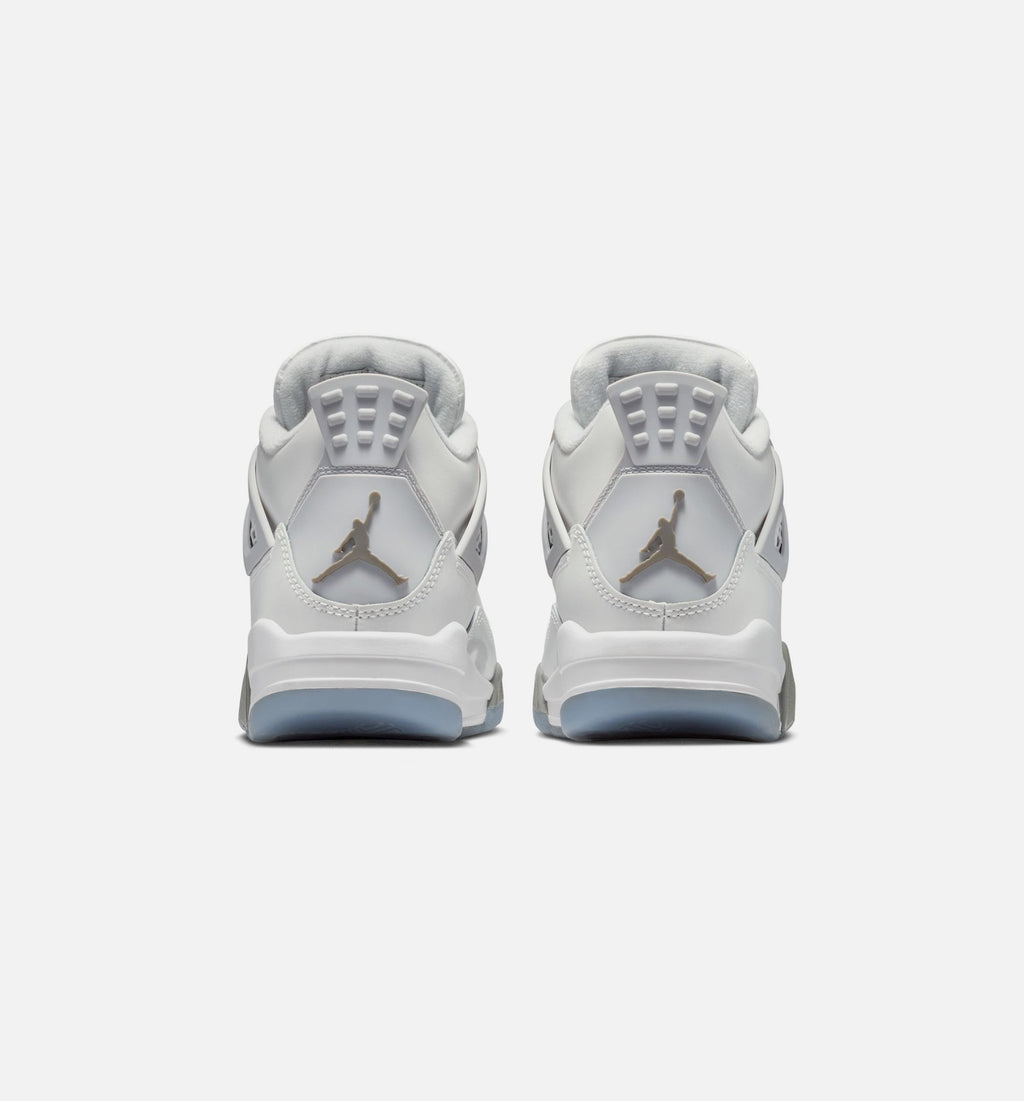 Air Jordan 4 Retro Blue Chill Grade School Sneakers - Photon Dust / Blue Chill / Flat Pewter / White / Blue Tint