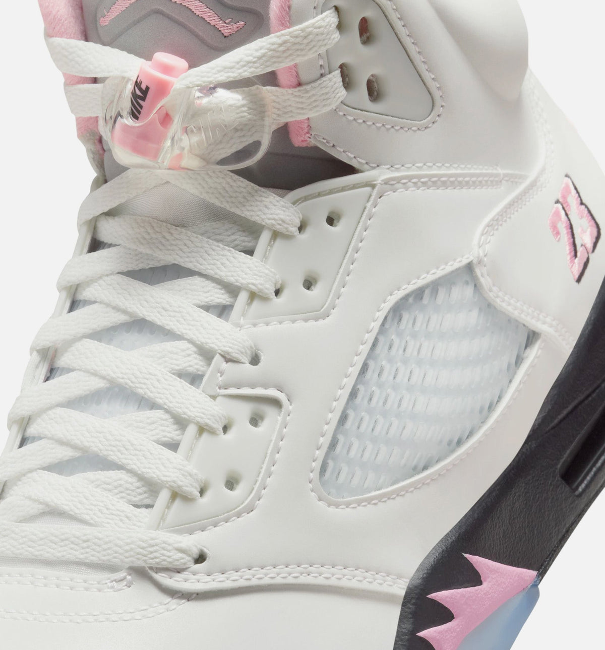 Air Jordan 5 Retro Medium Soft Pink Men's Sneakers - White / Soft Pink / Black