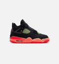 Air Jordan 4 Retro Black Infrared 23 Grade School Sneakers - Black / Infrared 23 / Bright Mango