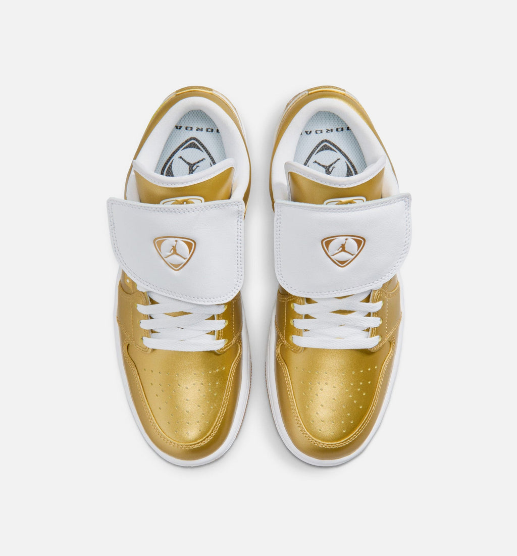 Air Jordan 1 Low Women's Sneakers - Gold / White / Gum Yellow