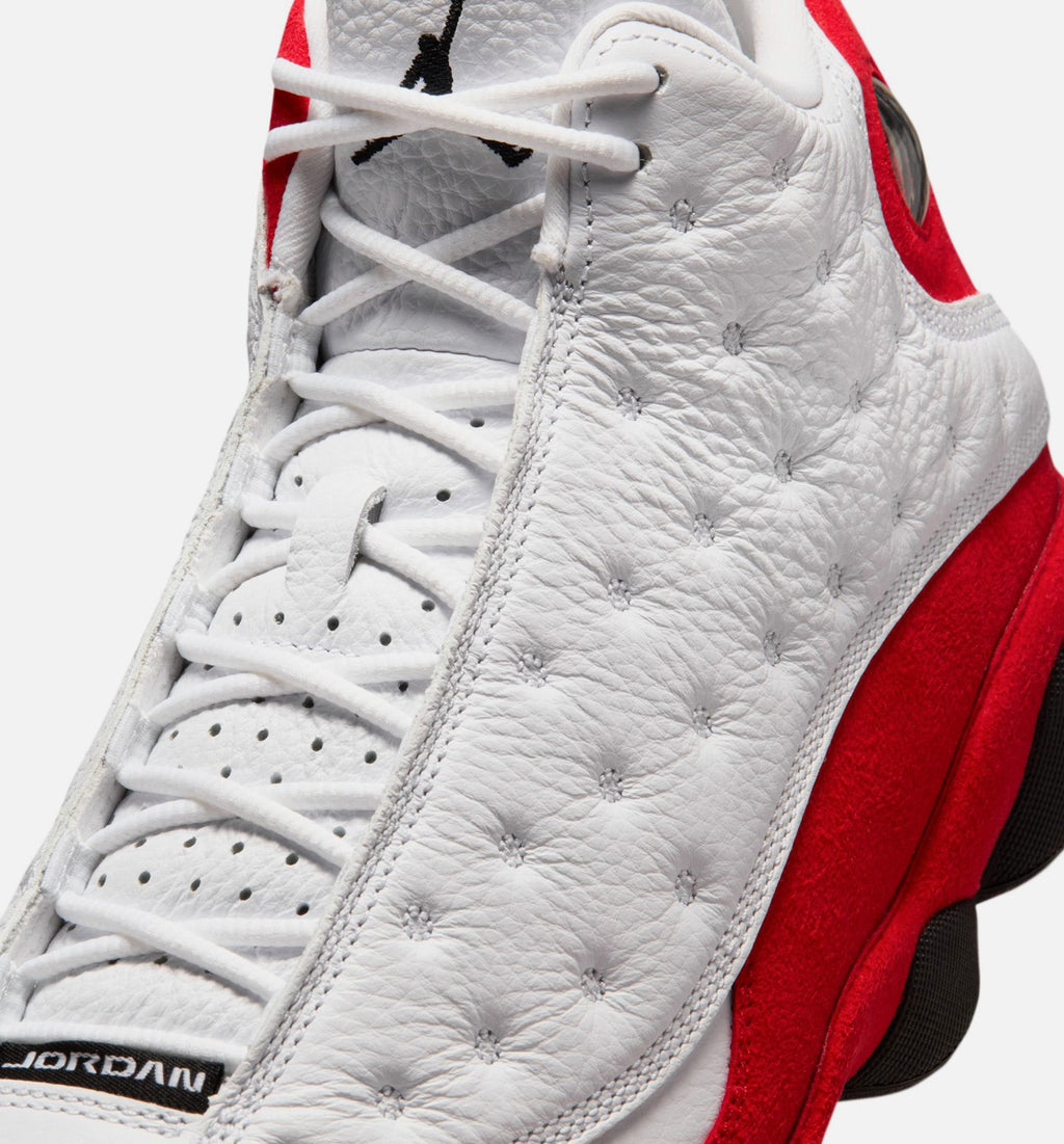 Air Jordan 13 Retro White and University Red Men's Sneakers - White / Black / True Red