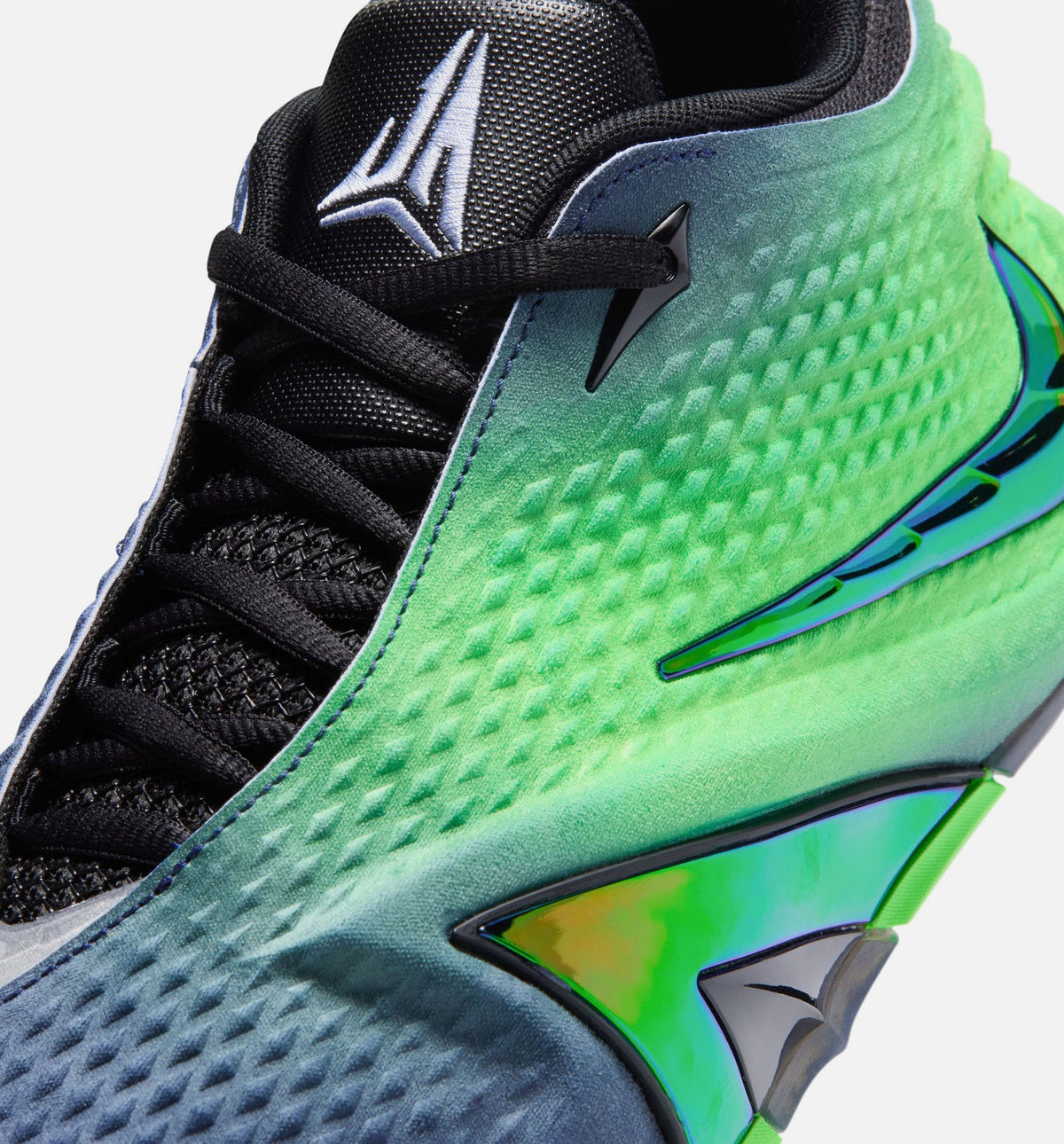 JA 4 Nightmare Men's Sneakers - Obsidian / Black / Voltage Green / Metallic Silver